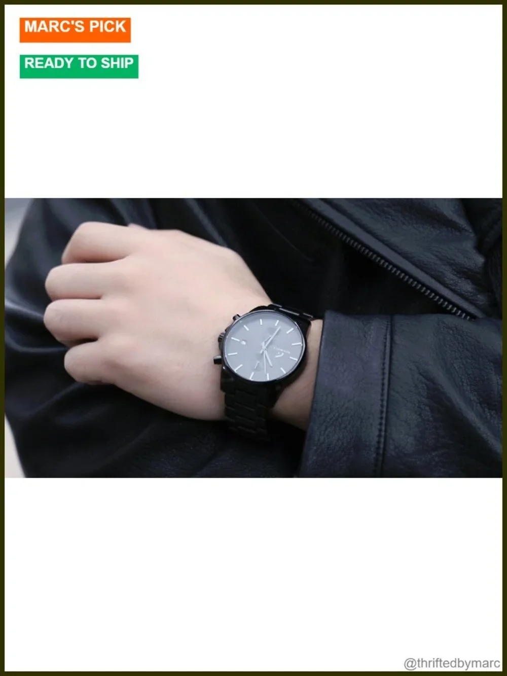 Stainless Steel Chronograph Watch with Solid Build, Waterproof, Auto Date,
